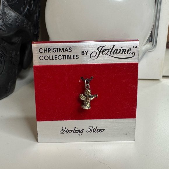 Christmas Collectibles by Jezlaine Sterling Silver Christmas Angel Charm Vintage - Picture 1 of 2